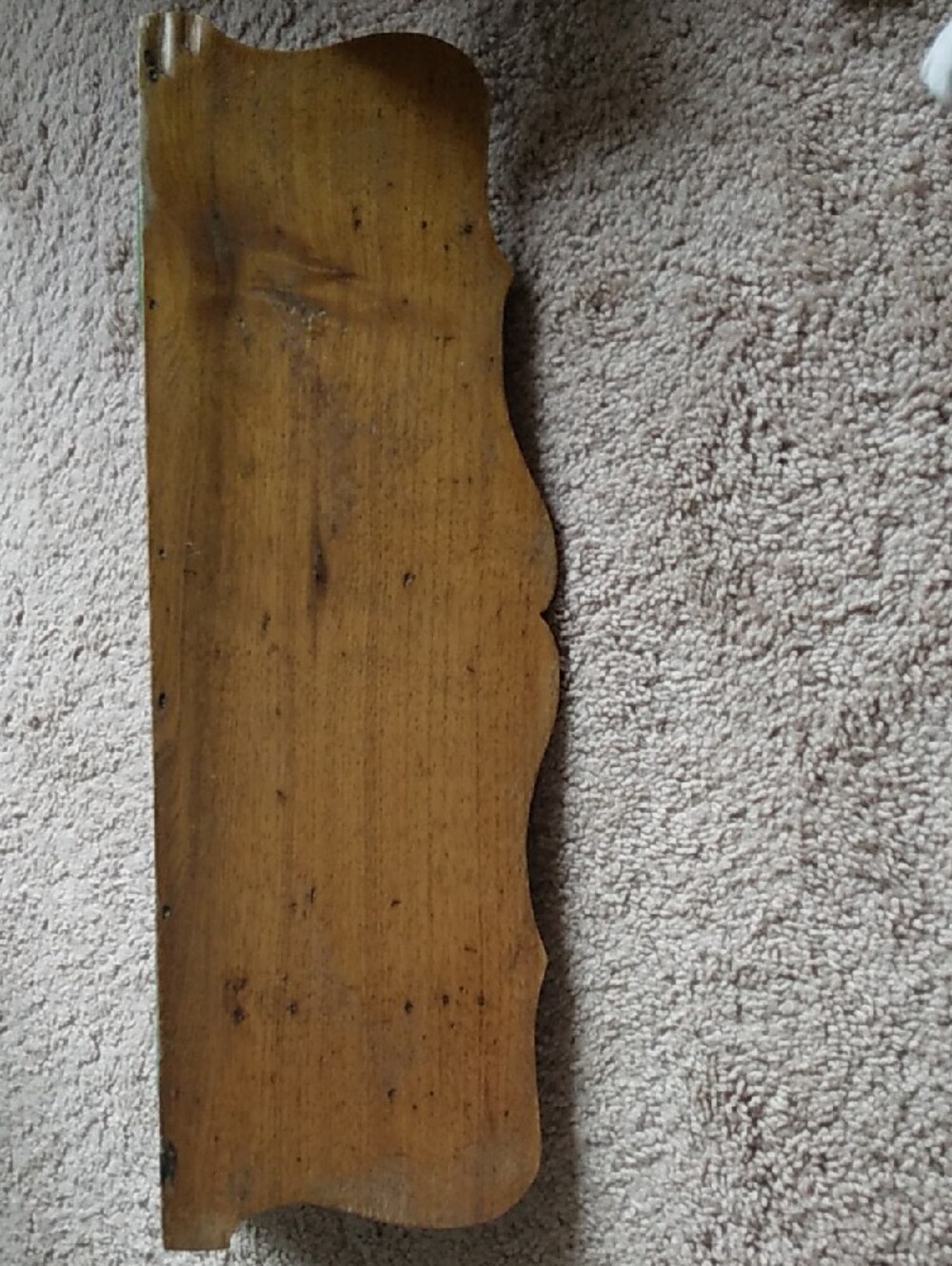 Decorative Carved Wood Wall Shelf - Natural Brown - Picture 7 of 16